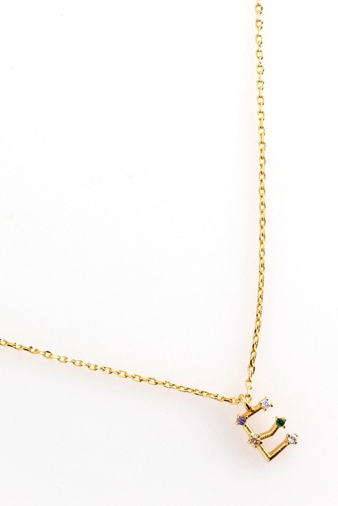 E Constellation Charm Gold Necklace - Nakamol