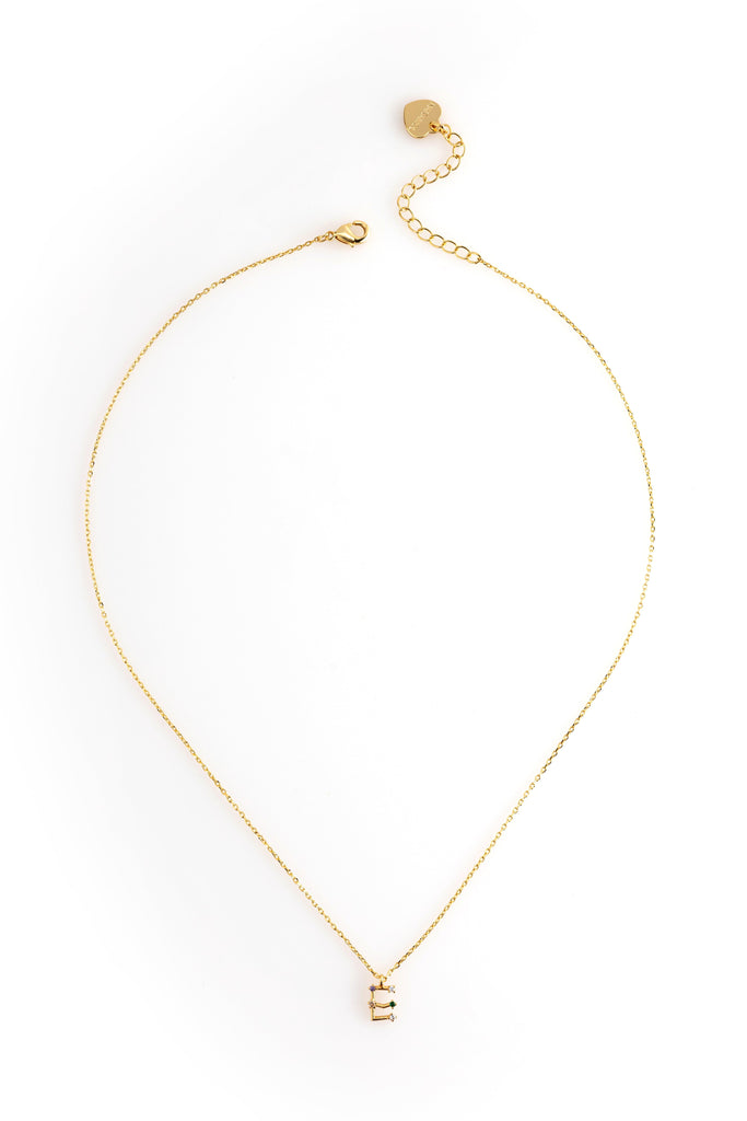 E Constellation Charm Gold Necklace - Nakamol