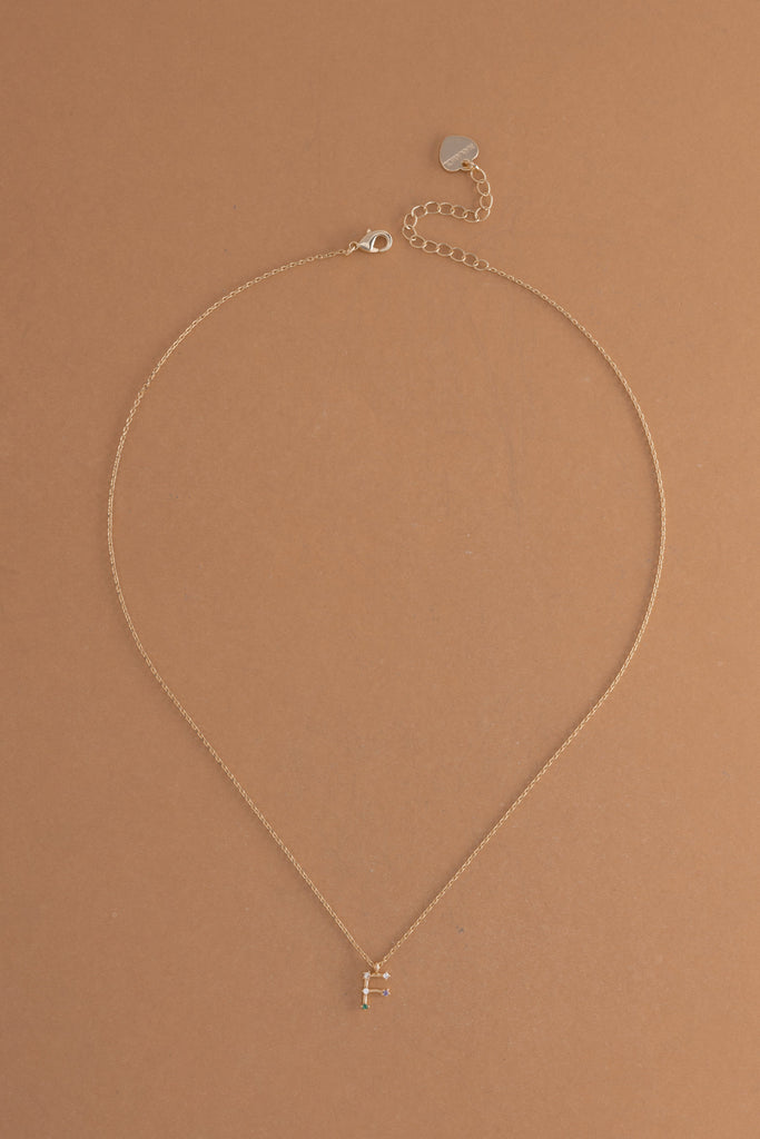 F Constellation Charm Gold Necklace - Nakamol