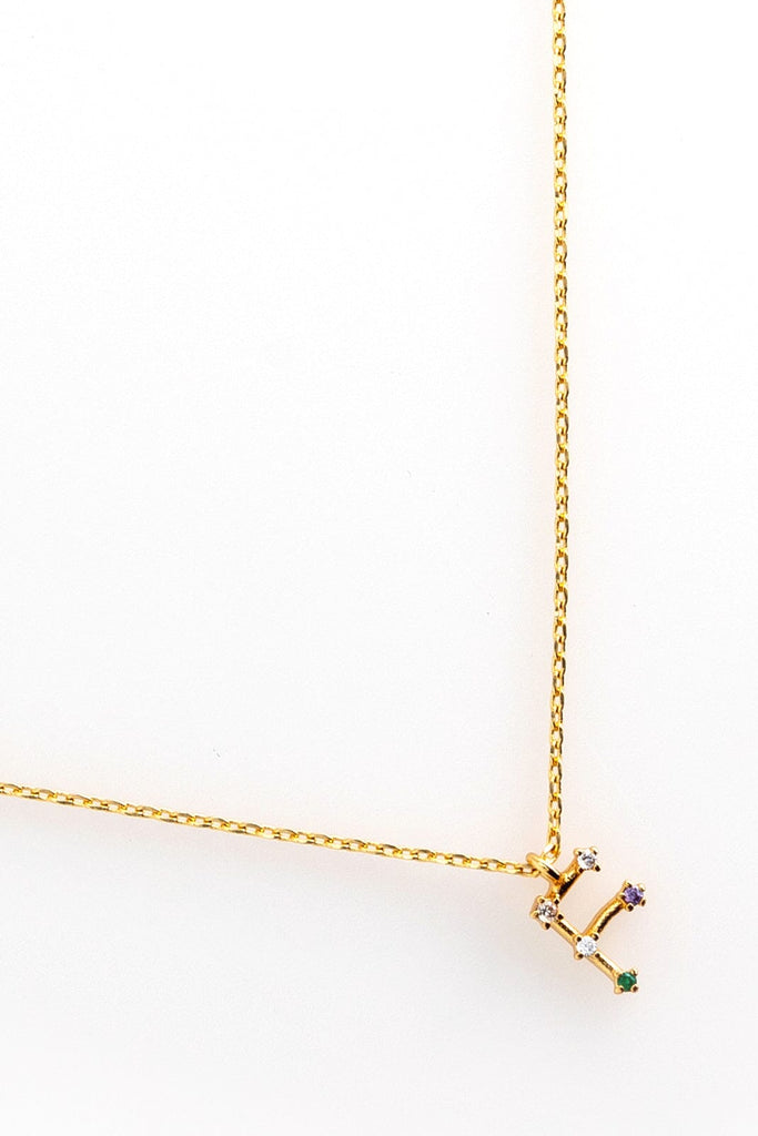 F Constellation Charm Gold Necklace - Nakamol