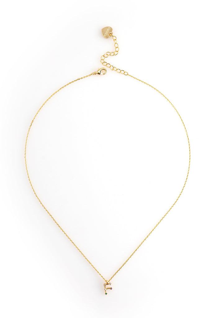 F Constellation Charm Gold Necklace - Nakamol