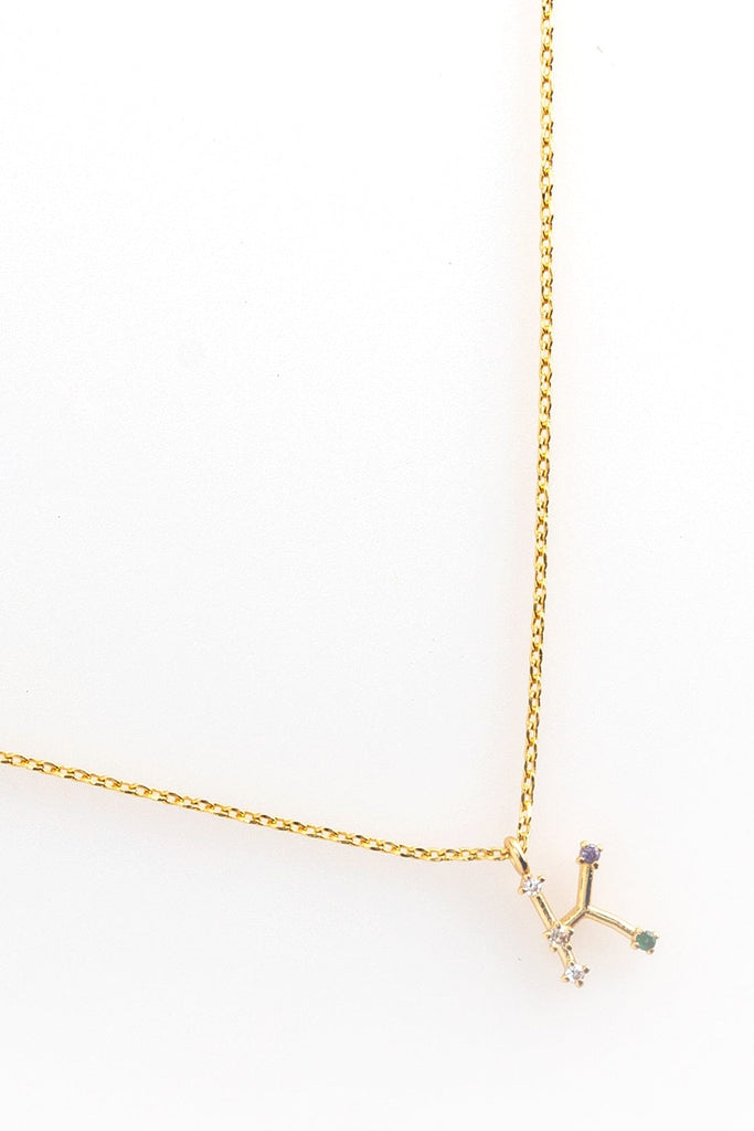 K Constellation Charm Gold Necklace - Nakamol