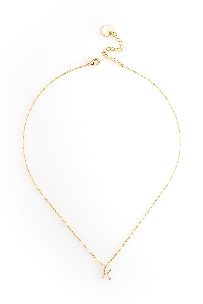 K Constellation Charm Gold Necklace - Nakamol