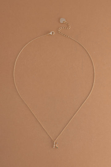 K Constellation Charm Gold Necklace - Nakamol