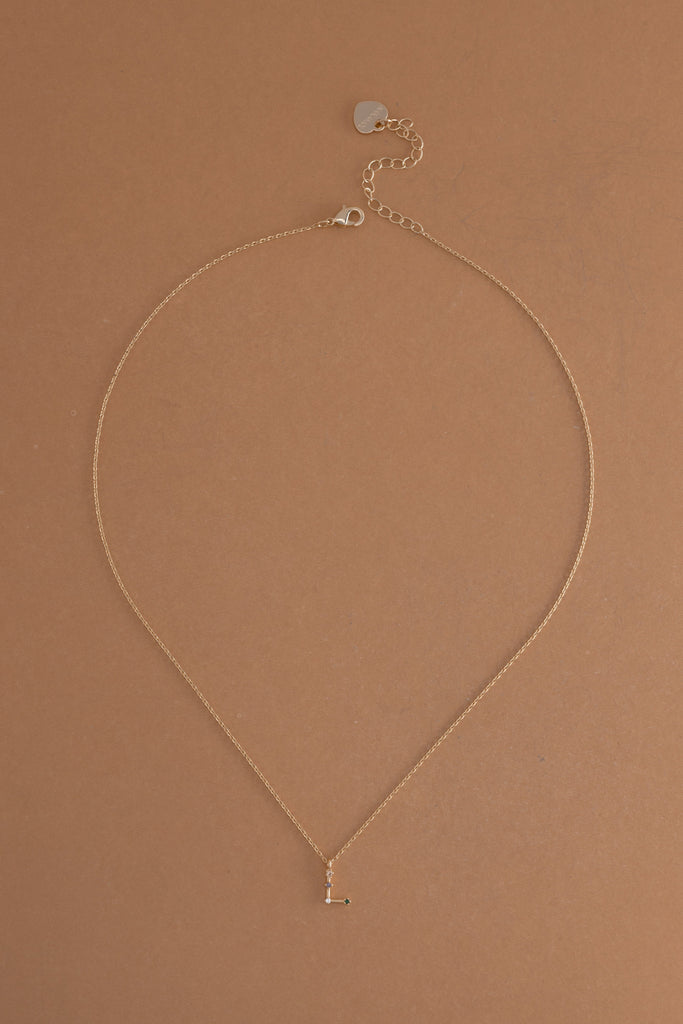 L Constellation Charm Gold Necklace - Nakamol