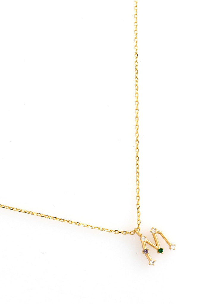 M Constellation Charm Gold Necklace - Nakamol