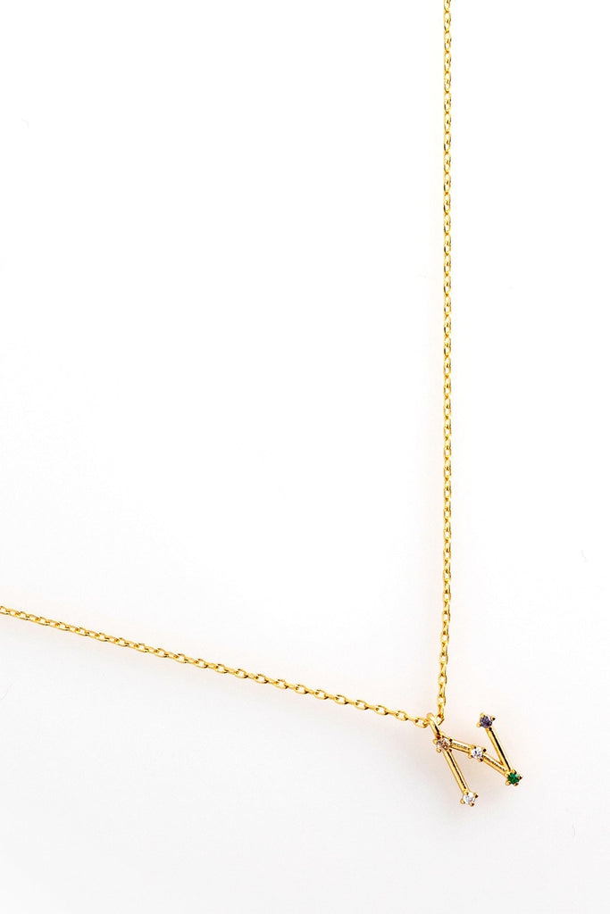 N Constellation Charm Gold Necklace - Nakamol