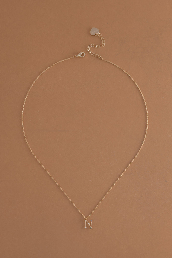 N Constellation Charm Gold Necklace - Nakamol