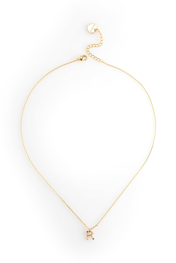R Constellation Charm Gold Necklace - Nakamol