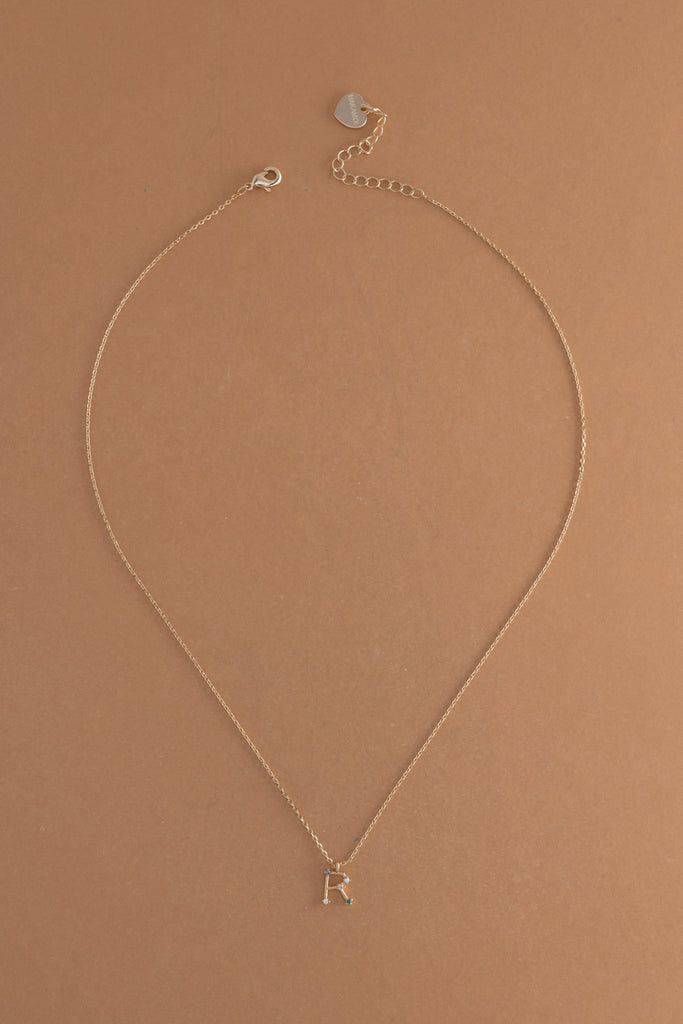 R Constellation Charm Gold Necklace - Nakamol