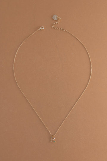 R Constellation Charm Gold Necklace - Nakamol