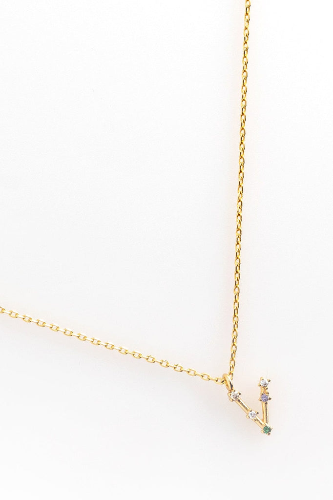 V Constellation Charm Gold Necklace - Nakamol