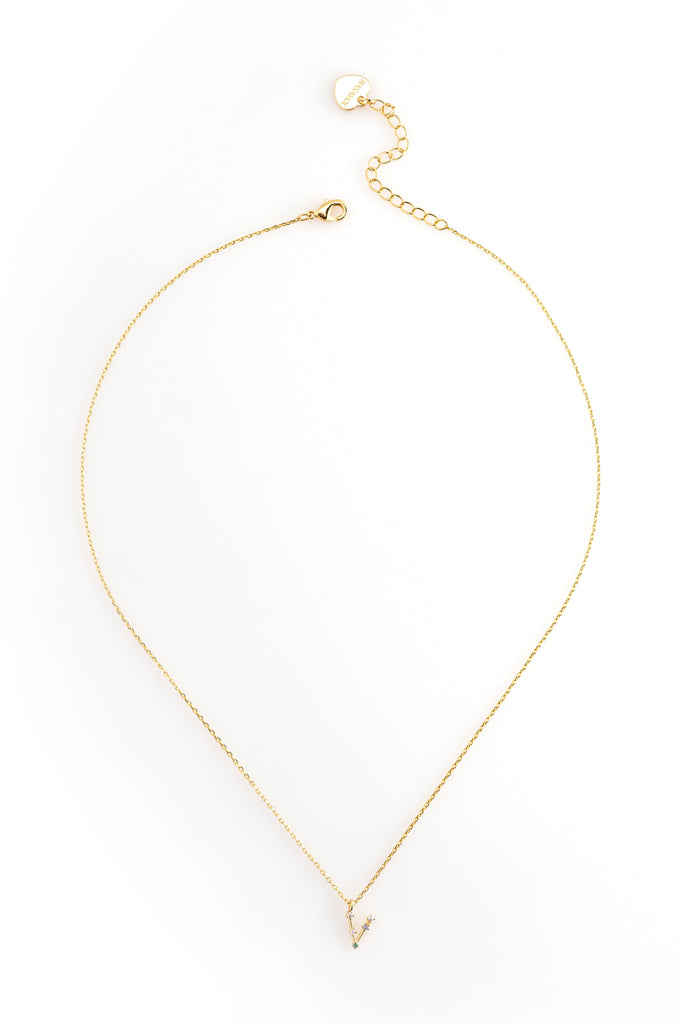 V Constellation Charm Gold Necklace - Nakamol