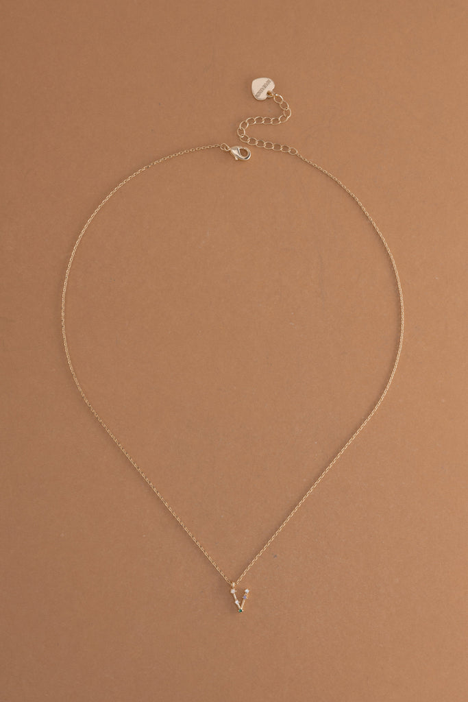 V Constellation Charm Gold Necklace - Nakamol