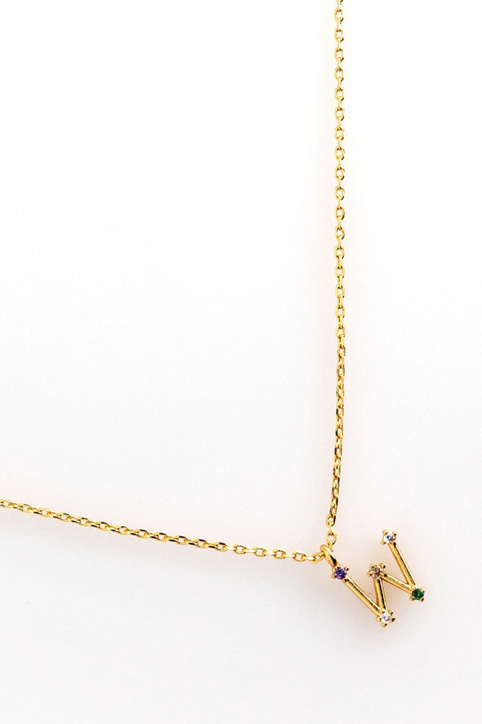 W Constellation Charm Gold Necklace - Nakamol