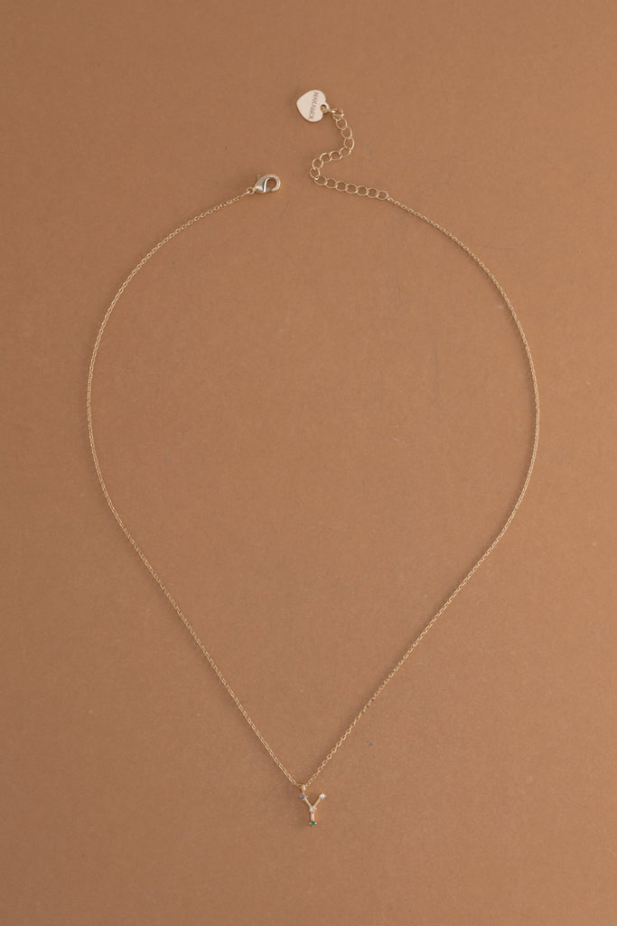 Y Constellation Charm Gold Necklace - Nakamol