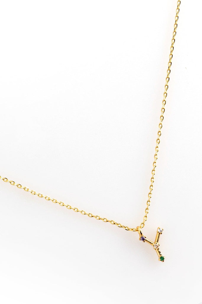 Y Constellation Charm Gold Necklace - Nakamol