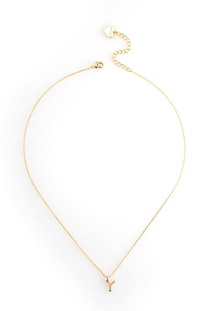 Y Constellation Charm Gold Necklace - Nakamol