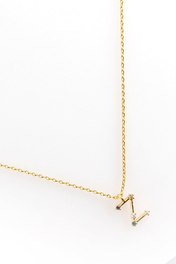 Z Constellation Charm Gold Necklace - Nakamol