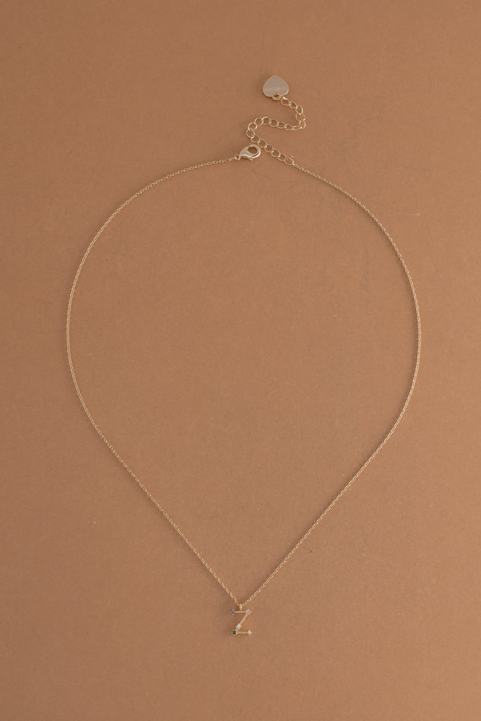 Z Constellation Charm Gold Necklace - Nakamol