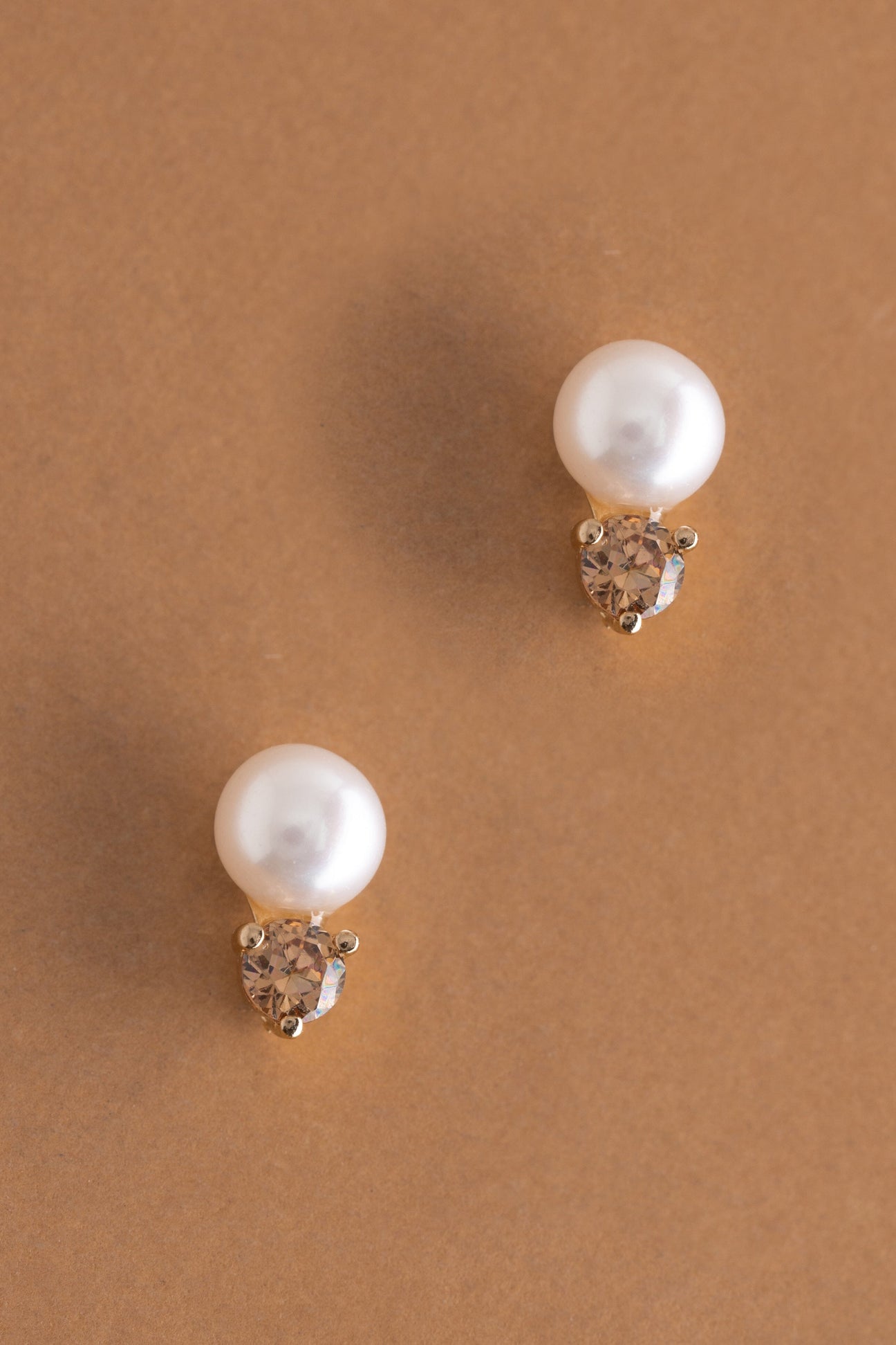 November Pearl Yellow Topaz Stud Earrings - Nakamol