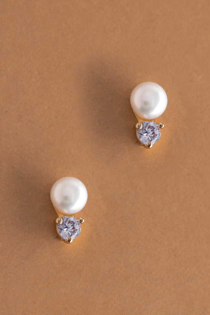 June Pearl Lavender Stud Earrings - Nakamol