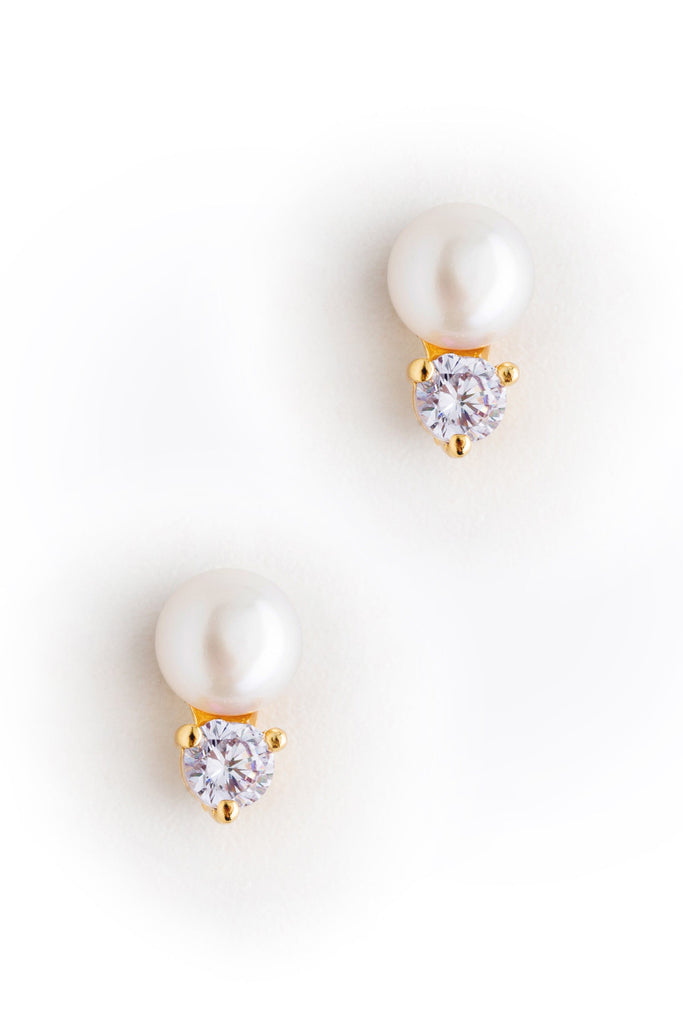 June Pearl Lavender Stud Earrings - Nakamol