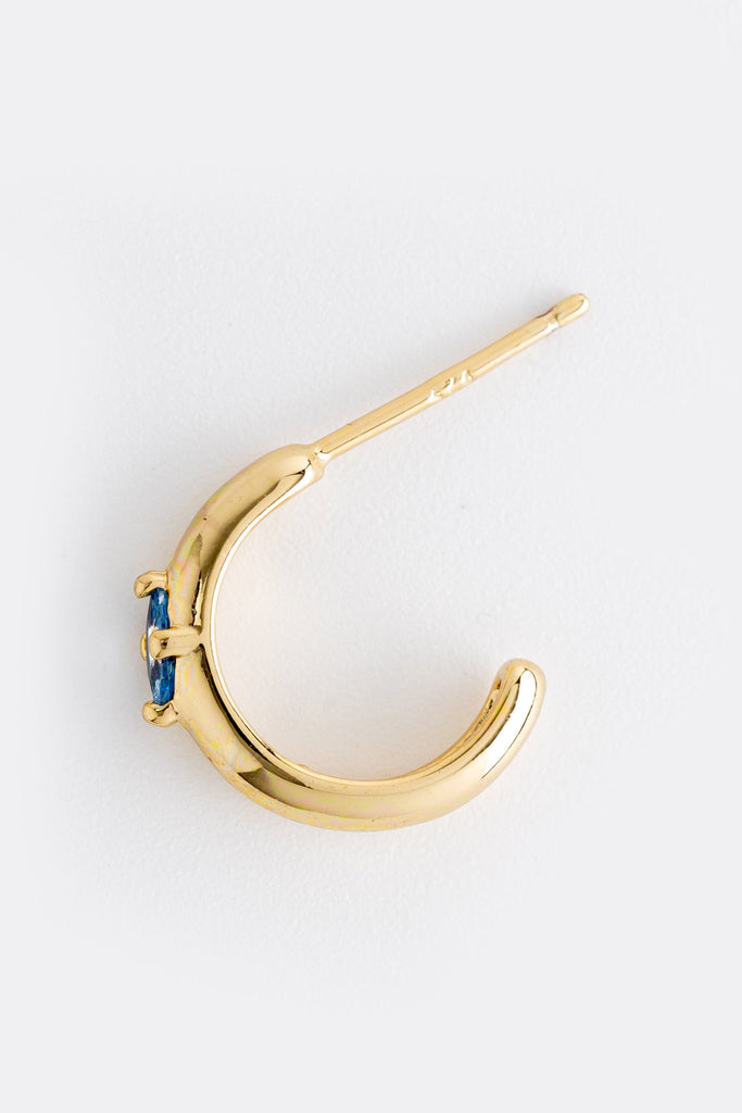 March Aquamarine J-Hoop Earrings - Nakamol