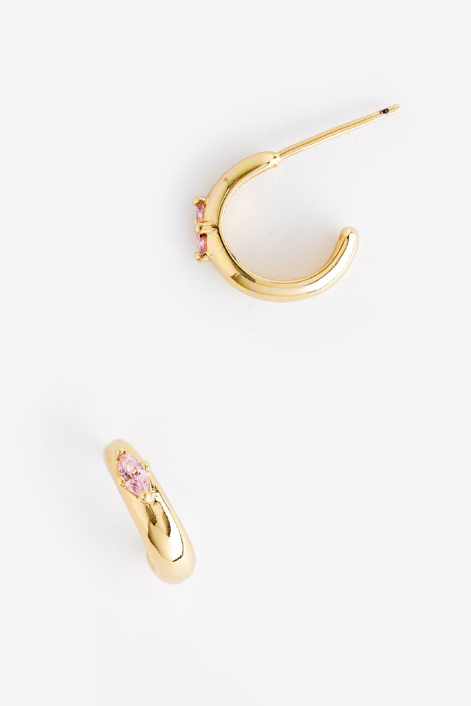 October Tourmaline J-Hoop Earrings - Nakamol