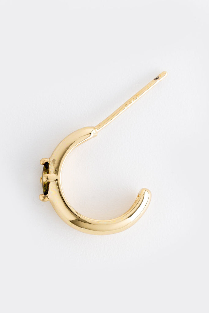August Peridot J-Hoop Earrings - Nakamol