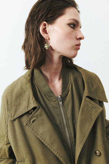 Black Gold Fish Drop Earrings - Nakamol