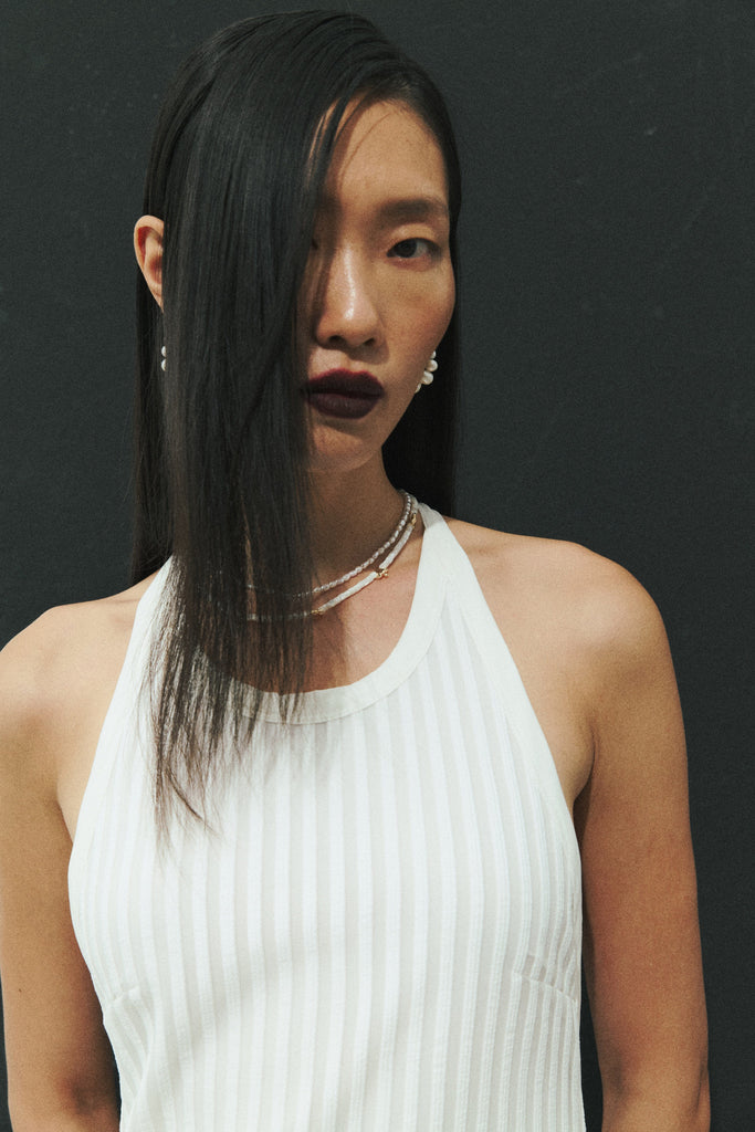 White Pearl Gold Turtle Necklace - Nakamol