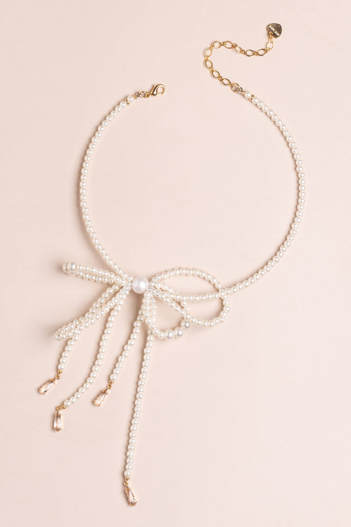 Freshwater Pearl Bow Necklace - Nakamol