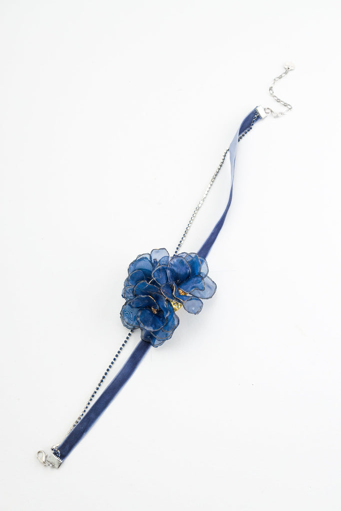 Montana Blue Floral Choker - Nakamol