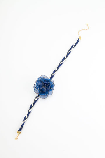 Montana Blue Floral Braided Choker - Nakamol