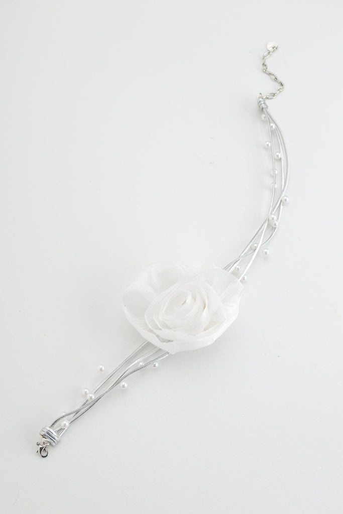 White Rose Pearl Stud Choker - Nakamol