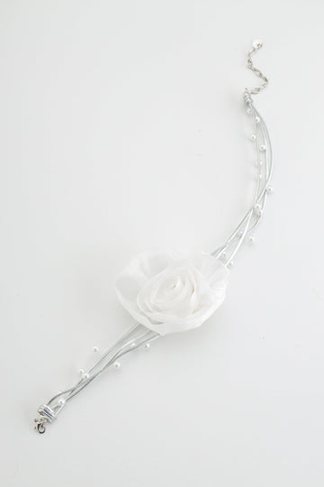 White Rose Pearl Stud Choker - Nakamol