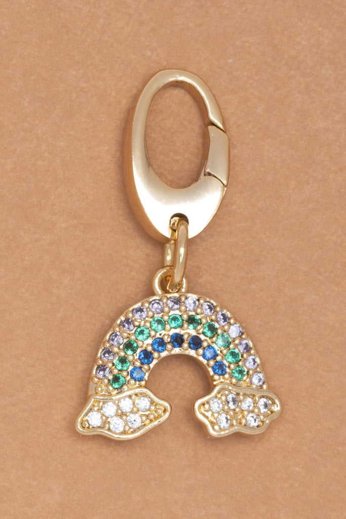 Rainbow Pavé Oval Clasp Charm - Nakamol