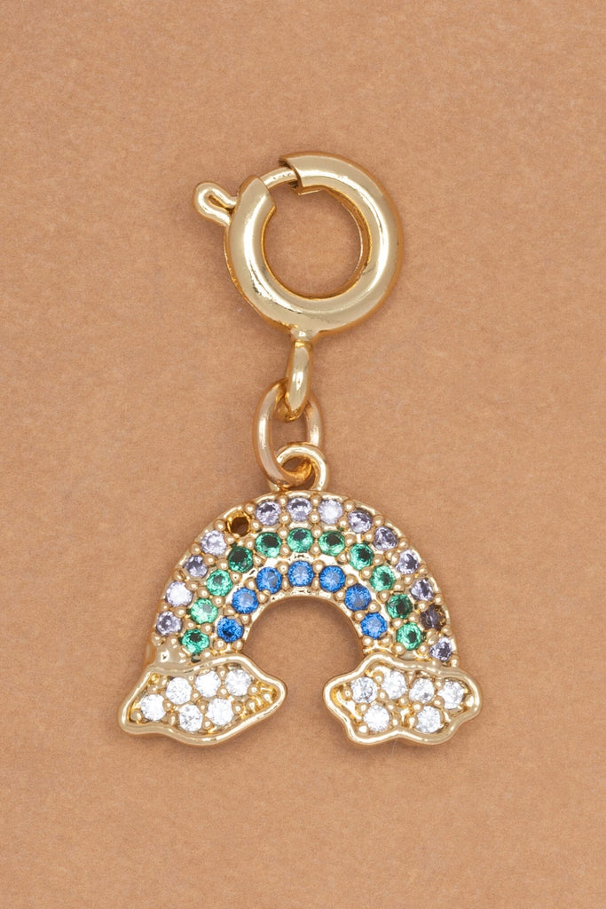 Rainbow Pavé Ring Clasp Charm - Nakamol