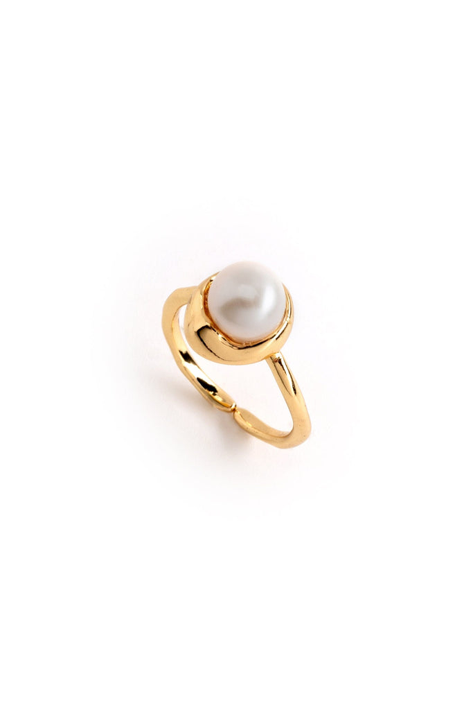 Single Pearl Gold Ring - Nakamol