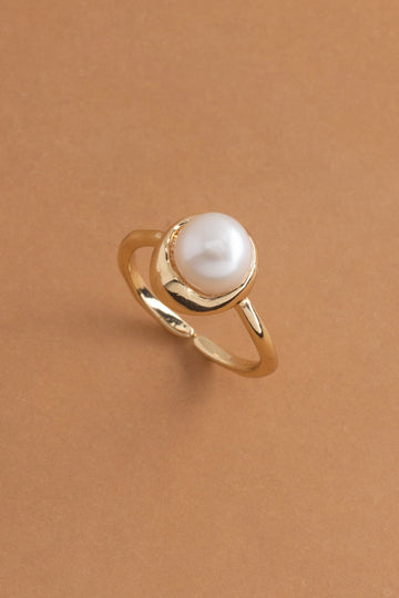 Single Pearl Gold Ring - Nakamol