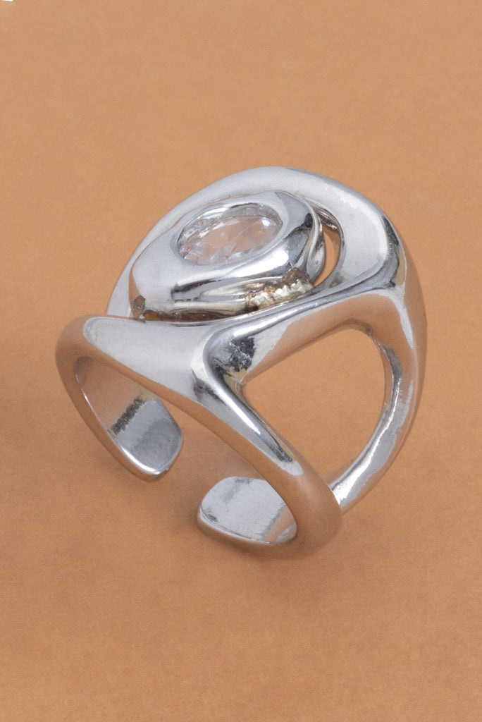 Clear Crystal Chunky Ring - Nakamol