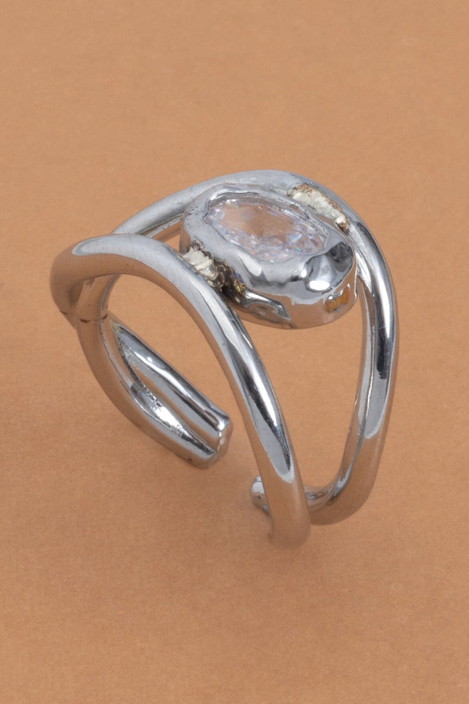 Clear Crystal Double Band Ring - Nakamol