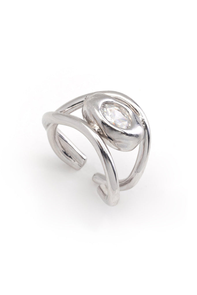 Clear Crystal Double Band Ring - Nakamol