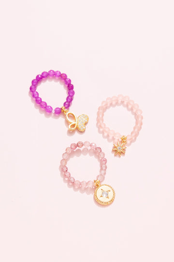 Blushing Beads Stretchy Bracelet - Nakamol