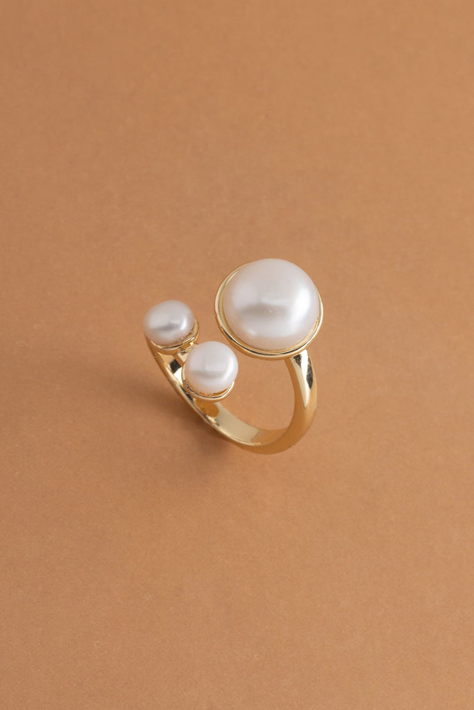 Mother and Child Pearl Gold Ring - Nakamol