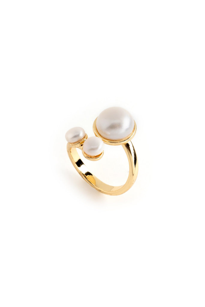 Mother and Child Pearl Gold Ring - Nakamol