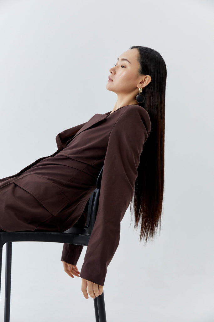 Black Coin Drop Earrings - Nakamol