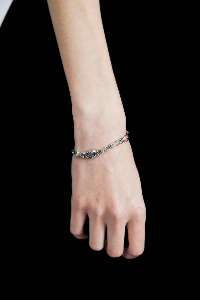 Crystal Chain Toggle Bracelet Bracelet - Nakamol