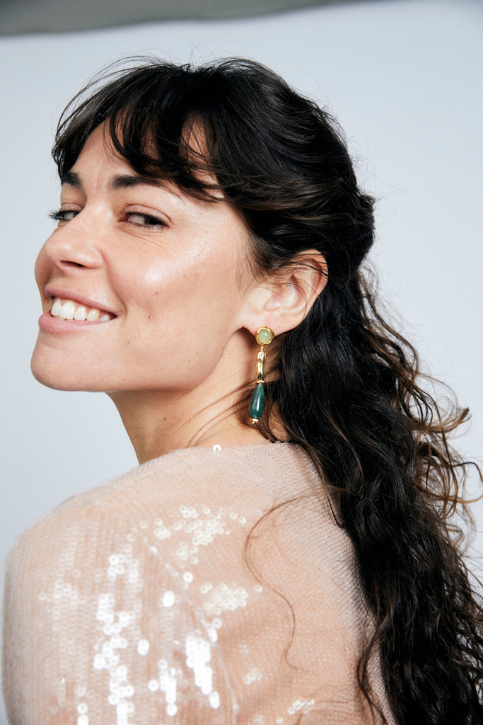 Unakite Long Drop Earrings - Nakamol